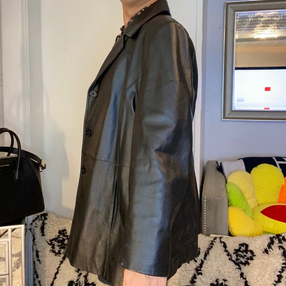 Thick genuine leather 3 button jacket warm - Picture 4 of 10